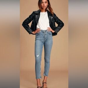 Agolde Nico HighRise SlimAnkle Slit